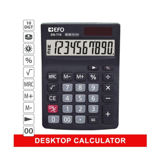 Αριθμομηχανή +EFO DS-710 10 ψηφίων 10x14 εκ.