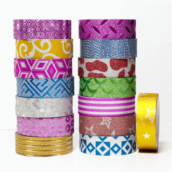 +Efo Χαρτοταινία Αυτοκόλλητη Glitter 15mmx3m 1τμχ