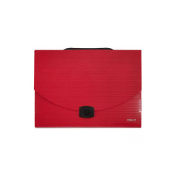 Metron Πλαστική Τσάντα Σχεδίου με Κούμπωμα και Χερούλι 28x38x5cm κόκκινη