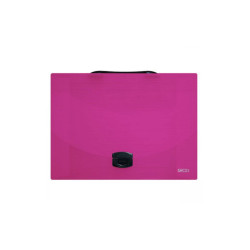 Metron Πλαστική Τσάντα Σχεδίου με Κούμπωμα και Χερούλι 33x45x5cm φούξια