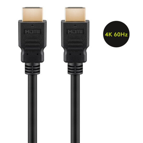 Goobay Καλώδιο Hdmi 2.0 Ethernet, 4K/60Hz, 10.2Gbps, 10m, Μαύρο [60626]