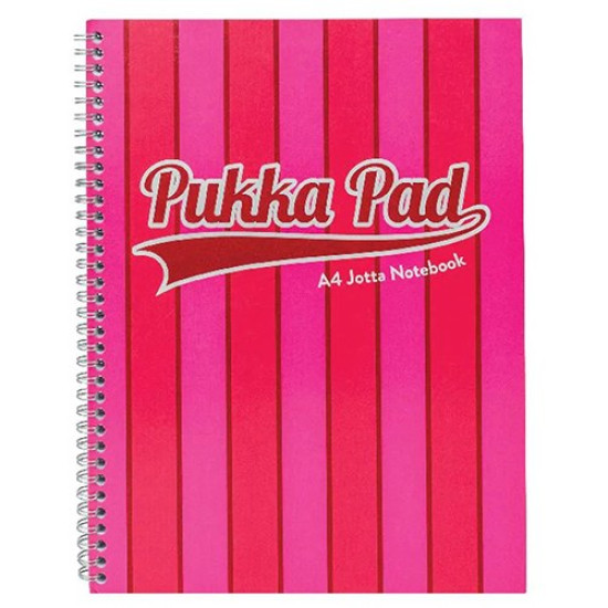 PUKKA PAD τετράδιο σπιράλ A4 (21x29,7cm) 5 θεμάτων 100φ περφορε VOGUE φούξια 370463