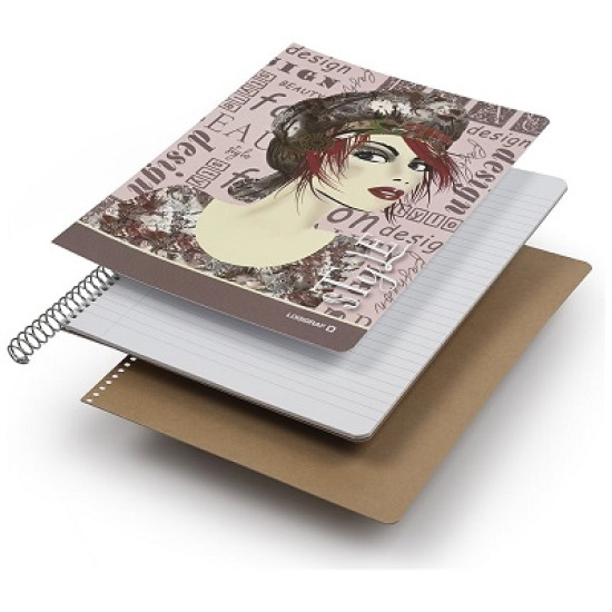 Logigraf Σπιράλ Τετράδιο Ριγέ Β5 90 Φύλλων 3 Θεμάτων Πολύχρωμο