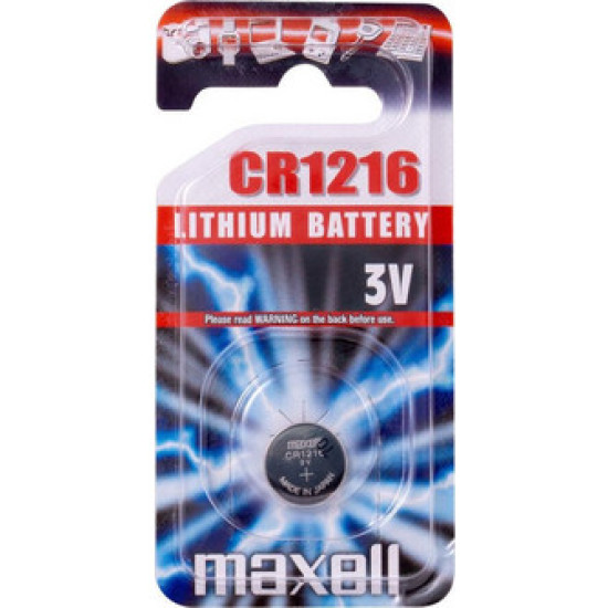 Maxell Μπαταρία Λιθίου Ρολογιών CR1216 3V 1τμχ