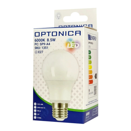 Optonica Λάμπα LED για Ντουί E27 Ψυχρό Λευκό 806lm