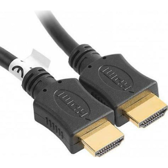 Powertech HDMI 1.4 Cable HDMI male - HDMI male 0.5m Μαύρο