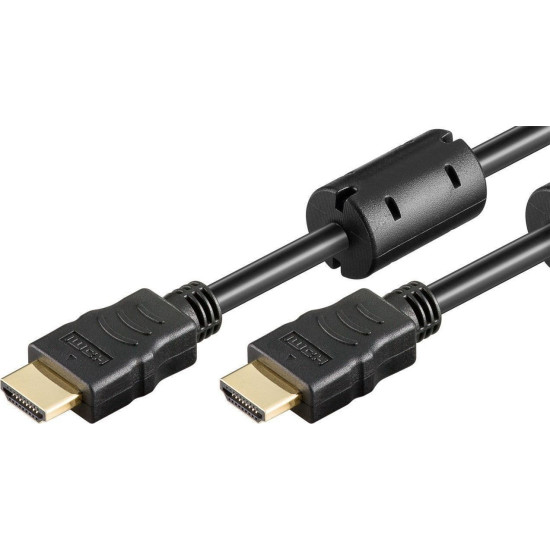 Powertech HDMI 1.4 Cable HDMI male - HDMI male 3m Μαύρο