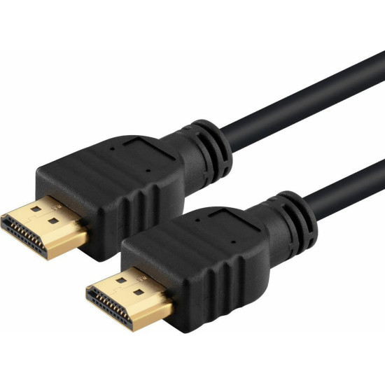 Powertech HDMI 1.4 Cable HDMI male - HDMI male 1.5m Μαύρο
