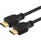 Powertech HDMI 1.4 Cable HDMI male - HDMI male 1.5m Μαύρο