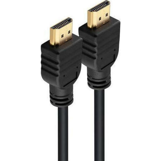 Powertech HDMI 1.4 Cable HDMI male - HDMI male 1.5m Μαύρο