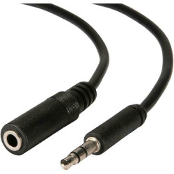 Powertech Καλώδιο 3.5mm male - 3.5mm female Μαύρο 3.0m (CAB-J009)