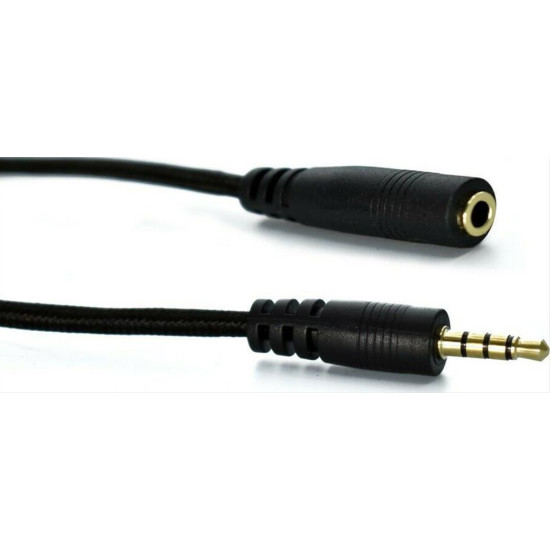 Powertech Καλώδιο 3.5mm male - 3.5mm female Μαύρο 3.0m (CAB-J009)