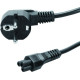 Powertech Schuko - IEC C5 Cable 1.5m Μαύρο (CAB-P005)