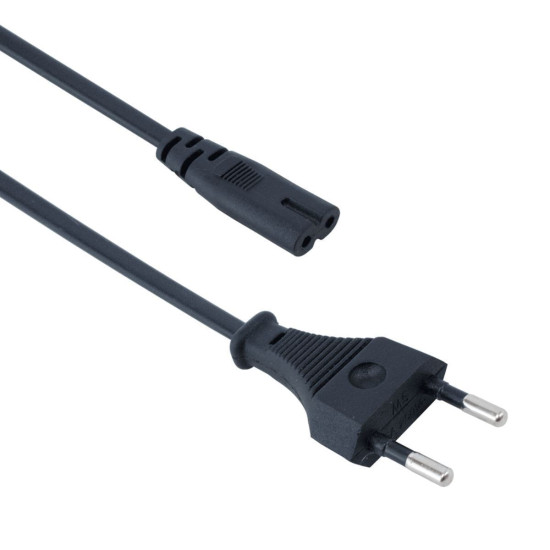 Powertech Euro - IEC C7 Cable 1.5m Μαύρο (CAB-P017)
