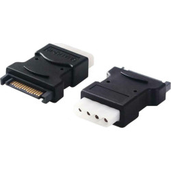 Powertech Αντάπτορας από SATA 15-Pin (M) σε 4-Pin Molex Μαύρο (CAB-W015)