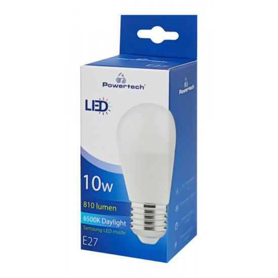 POWERTECH LED Λάμπα Mini Globe E27-009 10W, 6500K, E27, Samsung LED, IC