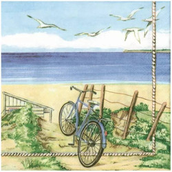 Χαρτοπετσέτα για Decoupage, Beach Bicycle 1τμχ