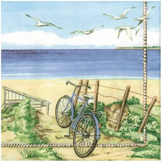 Χαρτοπετσέτα για Decoupage, Beach Bicycle 1τμχ
