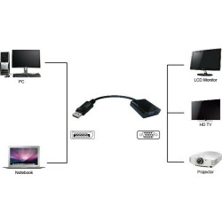 Powertech Μετατροπέας DisplayPort male σε VGA female (PTH-028)