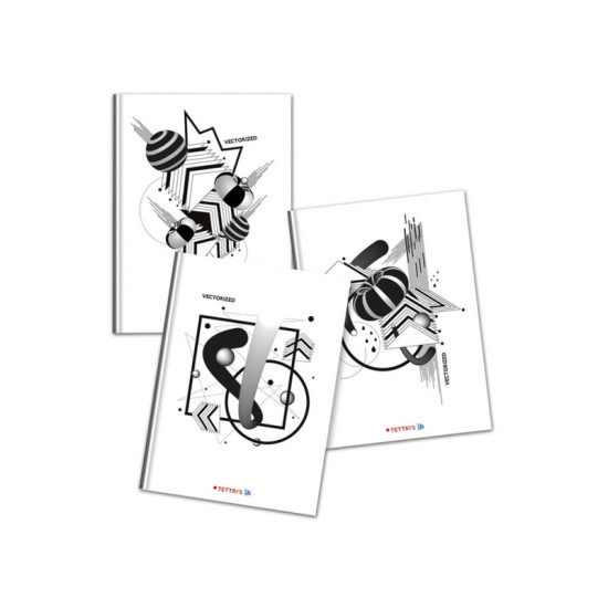 Tettri's vectorized ραφτό Τετράδιο Ριγέ Α4 30 Φύλλων ριγέ