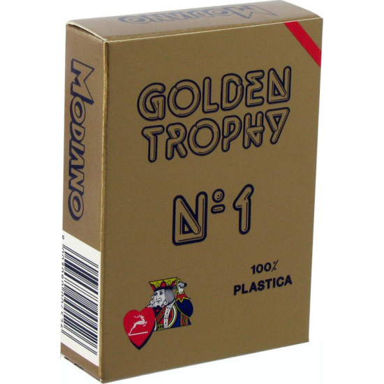 Modiano Poker Golden Trophy Τράπουλα Πλαστική για Poker Κόκκινη Modiano Poker Golden Trophy Τράπουλα Πλαστική για Poker Κόκκινη