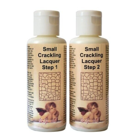 Crackling lacquer small kit steps 1 & 2