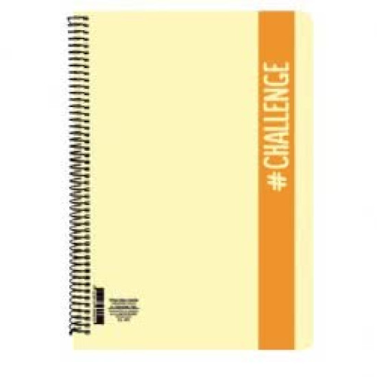 A&G Paper Σπιράλ Τετράδιο Ριγέ Α4 90 Φύλλων 4 Θεμάτων Challenge Διάφορα χρώματα