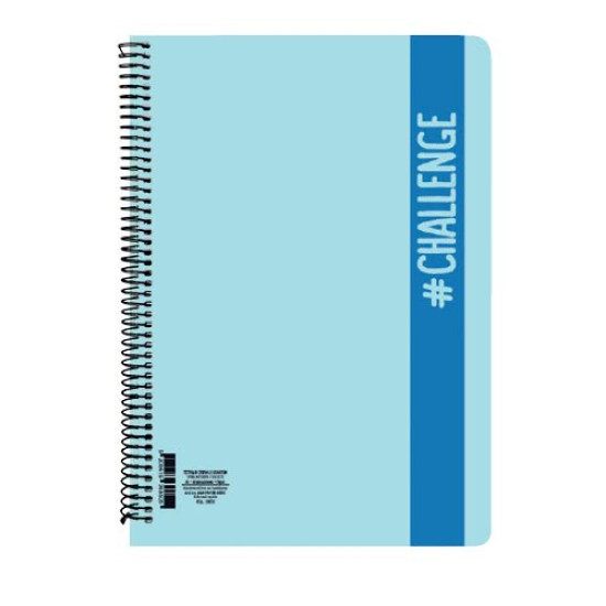 A&G Paper Σπιράλ Τετράδιο Ριγέ Α4 90 Φύλλων 4 Θεμάτων Challenge Διάφορα χρώματα