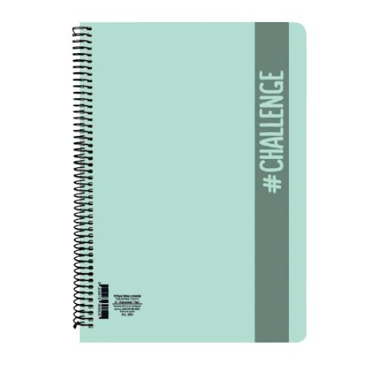 A&G Paper Σπιράλ Τετράδιο Ριγέ Α4 90 Φύλλων 4 Θεμάτων Challenge Διάφορα χρώματα