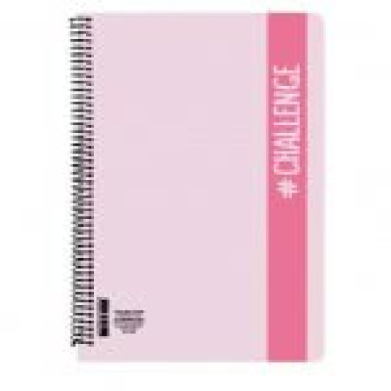 A&G Paper Σπιράλ Τετράδιο Ριγέ Α4 90 Φύλλων 4 Θεμάτων Challenge Διάφορα χρώματα