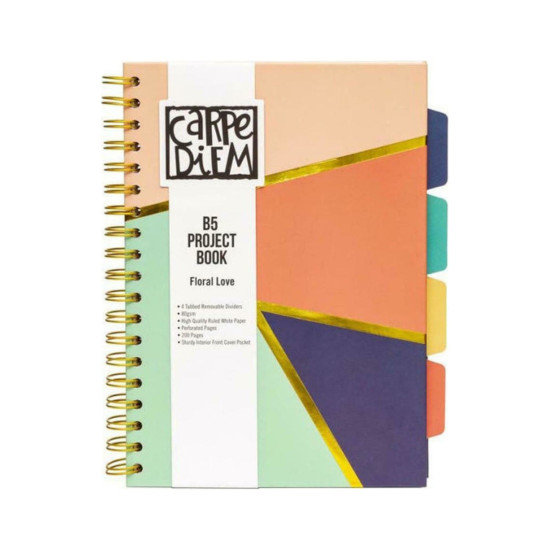 Pukka Σπιράλ Τετράδιο Ριγέ Β5 5 Θεμάτων Πολύχρωμο Geometric