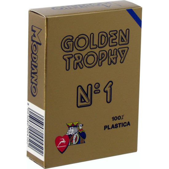 Modiano Poker Golden Trophy Τράπουλα Πλαστική για Poker Μπλε