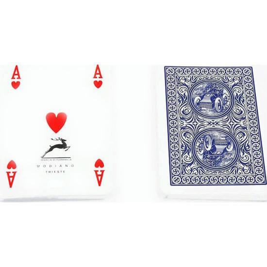 Modiano Poker Golden Trophy Τράπουλα Πλαστική για Poker Μπλε