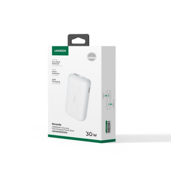 Ugreen Power Bank 10000mAh 30W Power Delivery / Quick Charge 3.0 Λευκό
