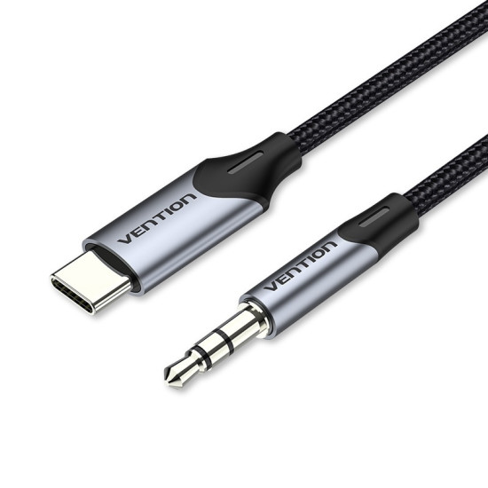 Vention Braided USB 2.0 Cable USB-C male - 3.5mm male Γκρι 1m (BGKHF)