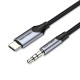 Vention Braided USB 2.0 Cable USB-C male - 3.5mm male Γκρι 1m (BGKHF)