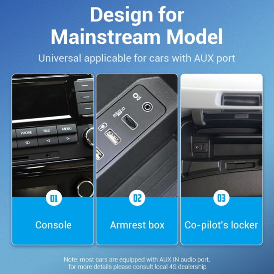 Vention Braided USB 2.0 Cable USB-C male - 3.5mm male Γκρι 1m (BGKHF)