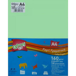 Groovy Office Χαρτί Εκτύπωσης A4 160gr/m² Δεσμίδα 100 φύλλα Pastel Color Light Green Groovy Office Χαρτί Εκτύπωσης A4 160gr/m² Δεσμίδα 100 φύλλα Pastel Color Light Green