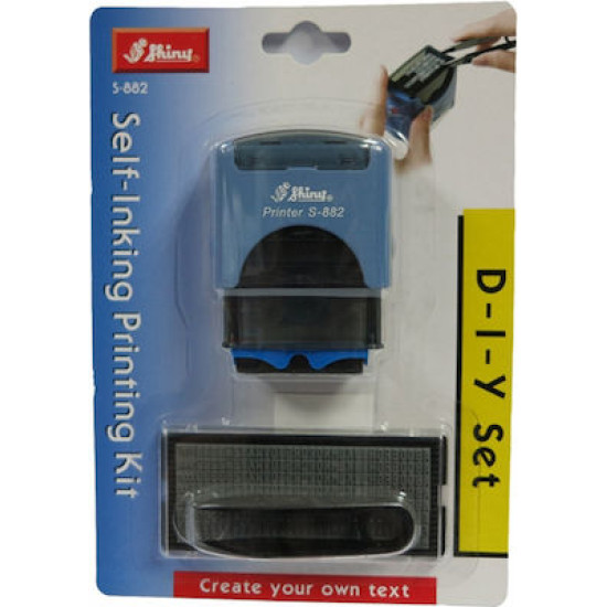 Shiny Σφραγίδα S-882 Αυτόματη Ορθογώνια Αυτοκατασκευαζόμενη με Μπλε Σώμα