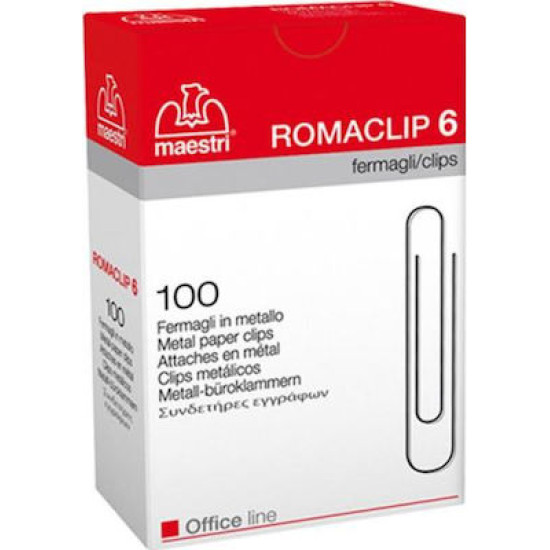 Romeo Maestri No 6 Συνδετήρες 57mm 100τμχ